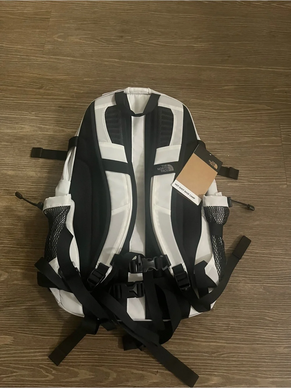 The North Face White Hot Shot BC Daypack with Black Accents